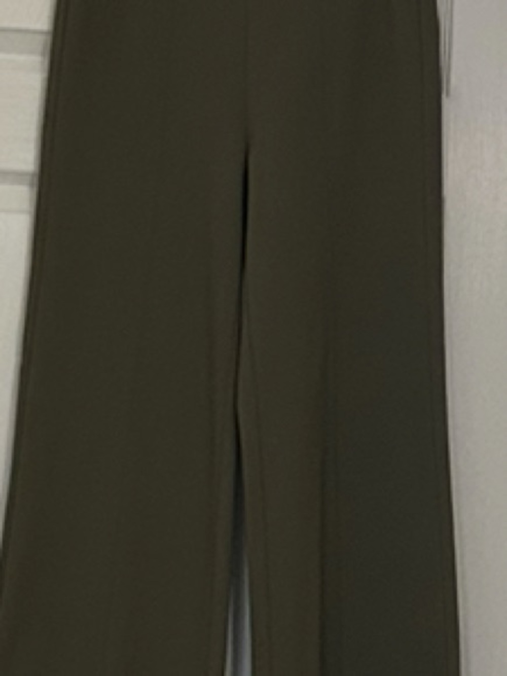 Women's Wide-Leg Ponte Pants - Olive Size M